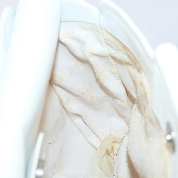 GUCCI Hand Bag Leather 2way White Silver - Picture 11 of 16